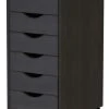 Adeptus USA Adeptus Solid Wood 6 Drawer Roll Cart, Black 2 Adeptus USA Adeptus Solid Wood 6 Drawer Roll Cart, Black -Boraam Industries Shop home design 150