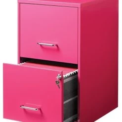 Hirsh Industries LLC Space Solutions 18" Deep Metal 2 Drawer Metal File Cabinet Pink