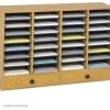 Safco Products Safco Medium Oak Wood Adjustable 32 Compartment File Organizer With Drawer