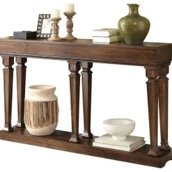 Acme Furniture Garrison Console Table, Oak, 72"