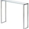 Plata Import LLC Irina Narrow Glass Console Table, 36" 2 Plata Import LLC Irina Narrow Glass Console Table, 36" -Boraam Industries Shop home design 180