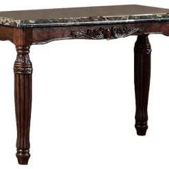 Furniture Of America E-Commerce By Enitial Lab Sofa Table With Black Marble Top, Espresso