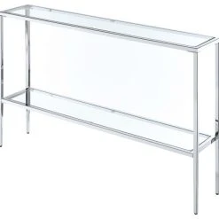 Convenience Concepts Nadia Chrome Console Table With Shelf