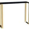 Cortesi Home Remini Narrow Contemporary Glass Console Table In Polished Gold Fin -Boraam Industries Shop home design 196