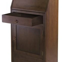 Winsome Regalia Secretary Desk In Antique Walnut