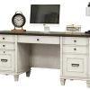 Martin Furniture Hartford Double Pedestal Desk, White 1 Martin Furniture Hartford Double Pedestal Desk, White -Boraam Industries Shop home design 22