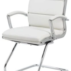 Boss Office Products Boss Office Executive CaressoftPlus Guest Chair With Metal Chrome Finish