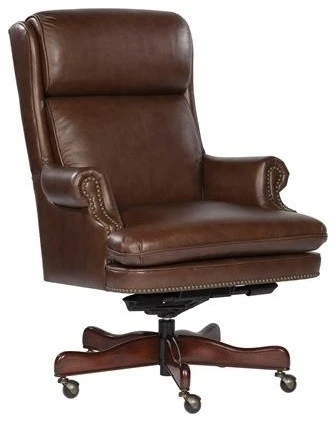 Hekman Furniture Hekman Coffee Leather Executive Chair 3 Hekman Furniture Hekman Coffee Leather Executive Chair
