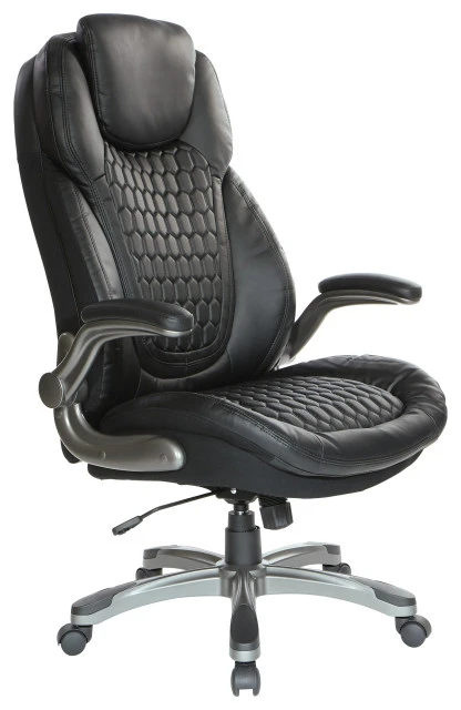 Office Star Products Executive High Back Chair With Black Bonded Leather And Flip Arms 3 Office Star Products Executive High Back Chair With Black Bonded Leather And Flip Arms