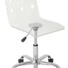 Lumisource Swiss Acrylic Office Chair, Clear -Boraam Industries Shop home design 62