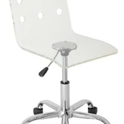 Lumisource Swiss Acrylic Office Chair, Clear