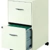 Imtinanz 2-Drawer File Cabinet With Casters, White